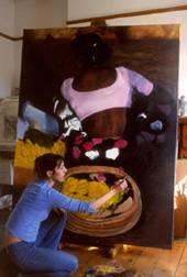 At work Mary Johns